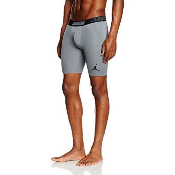 NEW Mens Small AIR JORDAN Compression Shorts Training 642344-091 Gray - Picture 3 of 3